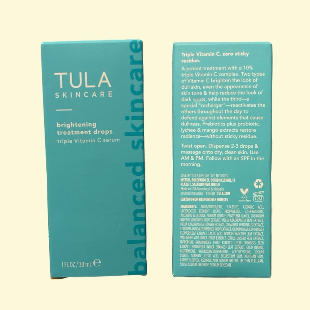 🌈 2 for $100🌈 Tula - Brightening Treatment Drops Triple Vitamin C Serum